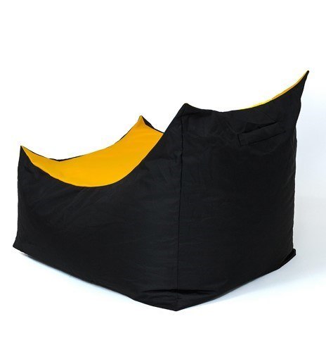 Pufa worek sako TRON czarny-pomarańczowy XXL 140x90 Pufa worek sako TRON czarny-pomarańczowy XXL 140x90