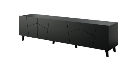 Szafka RTV ETNA 200x42x52 czarny mat Szafka RTV ETNA 200x42x52 czarny mat