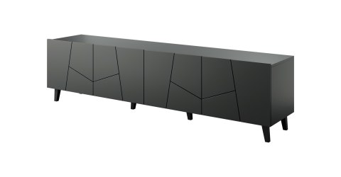 Szafka RTV ETNA 200x42x52 czarny mat Szafka RTV ETNA 200x42x52 czarny mat