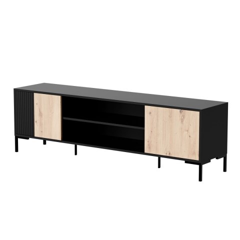 Szafka RTV MERCI 180x40x53,5 czarny/dąb artisan Szafka RTV MERCI 180x40x53,5 czarny/dąb artisan