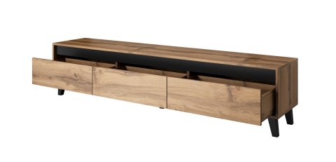 Szafka RTV NORD 185cm dąb wotan/antracyt Szafka RTV NORD 185cm dąb wotan/antracyt