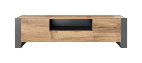 Szafka RTV WOOD 180/44/48 dąb wotan + antracyt Szafka RTV WOOD 180/44/48 dąb wotan + antracyt