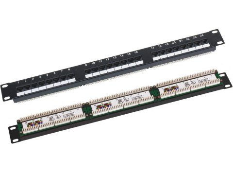 Patch panel A-LAN PK-U5-1 (1U; 19"; kat. 5e; UTP; 24xRJ-45) Patch panel A-LAN PK-U5-1 (1U; 19"; kat. 5e; UTP; 24xRJ-45)