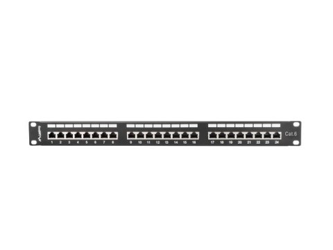Patch panel Lanberg PPS6-1024-B (1U; kat. 6; 24xRJ-45) Patch panel Lanberg PPS6-1024-B (1U; kat. 6; 24xRJ-45)