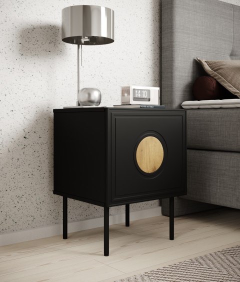 Szafka nocna 2szt. PALAZZO 44,5x40x59 czarny + dąb craft Szafka nocna 2szt. PALAZZO 44,5x40x59 czarny + dąb craft