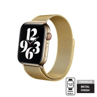 Crong Milano Steel - Pasek ze stali nierdzewnej do Apple Watch 42/44/45/46/49 mm (złoty)