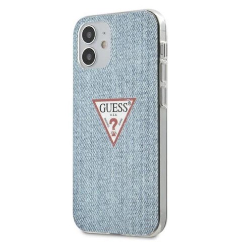 Guess Denim Triangle Lt - Etui iPhone 12 Mini (niebieski) Guess Denim Triangle Lt - Etui iPhone 12 Mini (niebieski)