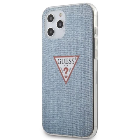 Guess Denim Triangle Lt - Etui iPhone 12 Pro Max (niebieski) Guess Denim Triangle Lt - Etui iPhone 12 Pro Max (niebieski)
