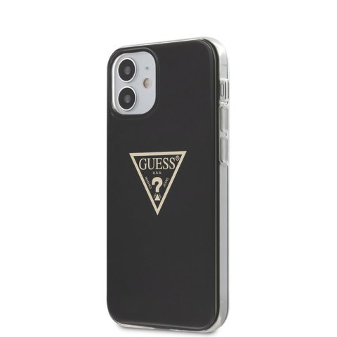 Guess Metallic Triange - Etui iPhone 12 Mini (czarny) Guess Metallic Triange - Etui iPhone 12 Mini (czarny)