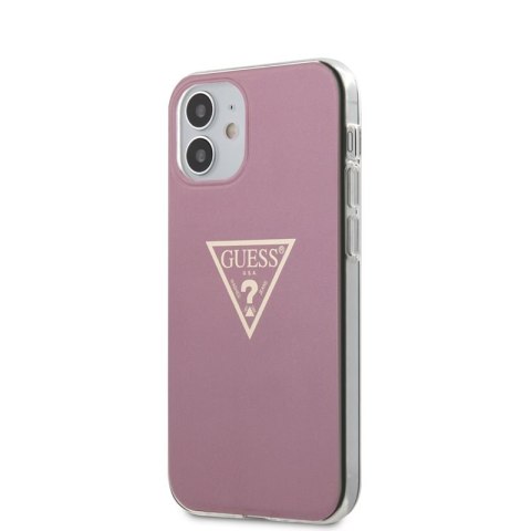 Guess Metallic Triange - Etui iPhone 12 Mini (różowy) Guess Metallic Triange - Etui iPhone 12 Mini (różowy)