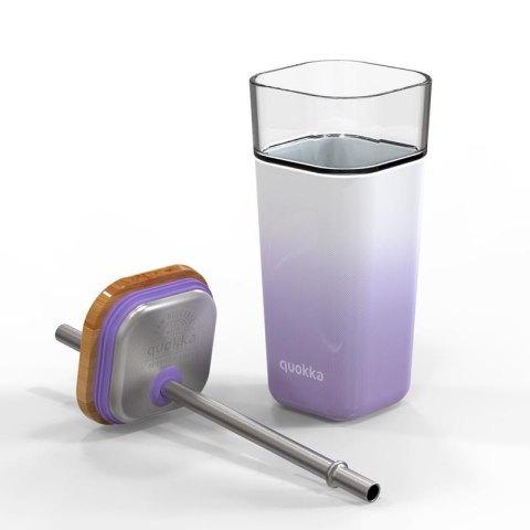 Quokka Liquid Cube - Kubek szklany 540 ml ze słomką ze stali nierdzewnej (Lilac Gradient) Quokka Liquid Cube - Kubek szklany 540 ml ze słomką ze stali nierdzewnej (Lilac Gradient)