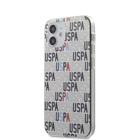 US Polo Assn Logo Mania - Etui iPhone 12 Mini (biały) US Polo Assn Logo Mania - Etui iPhone 12 Mini (biały)