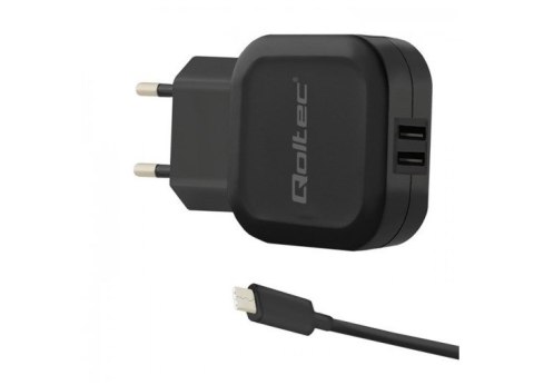 Ładowarka sieciowa Qoltec 50188 (3400 mA; 17W; USB, USB typ C) Ładowarka sieciowa Qoltec 50188 (3400 mA; 17W; USB, USB typ C)