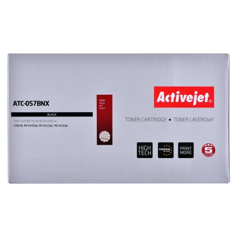 Activejet ATC-057BNX Toner (zamiennik Canon CRG-057HBK; Supreme; 10000 stron; czarny) Z CHIP Activejet ATC-057BNX Toner (zamiennik Canon CRG-057HBK; Supreme; 10000 stron; czarny) Z CHIP
