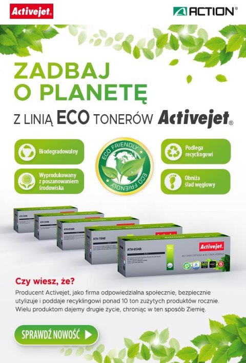 BIO Activejet ATH-35NB Toner (zamiennik HP 35A CB435A, Canon CRG-712; Supreme; 1800 stron; czarny). ECO Toner. Proszek w tonerze BIO Activejet ATH-35NB Toner (zamiennik HP 35A CB435A, Canon CRG-712; Supreme; 1800 stron; czarny). ECO Toner. Proszek w tonerze