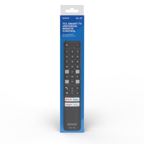 SAVIO PILOT UNIWERSALNY DO TV /ZAMIENNIK DO TV TCL - SMART TV RC-15 SAVIO PILOT UNIWERSALNY DO TV /ZAMIENNIK DO TV TCL - SMART TV RC-15