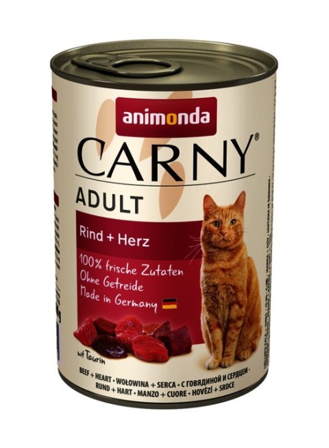 ANIMONDA Carny Adult wołowina i serca - mokra karma dla kota - 400 g ANIMONDA Carny Adult wołowina i serca - mokra karma dla kota - 400 g