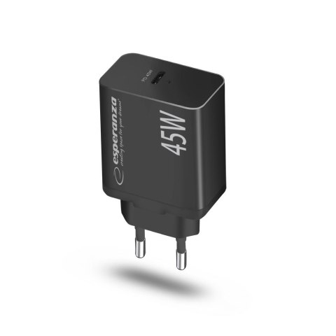 ESPERANZA ŁADOWARKA SIECIOWA 45W USB-C PD EZC108K ESPERANZA ŁADOWARKA SIECIOWA 45W USB-C PD EZC108K