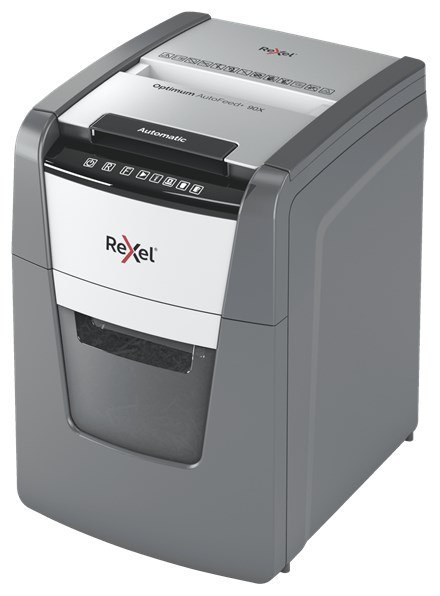 Rexel Niszczarka Optimum AutoFeed+ 90X, (P-4), 90 kartek, 34 l kosz Rexel Niszczarka Optimum AutoFeed+ 90X, (P-4), 90 kartek, 34 l kosz
