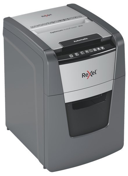 Rexel Niszczarka Optimum AutoFeed+ 90X, (P-4), 90 kartek, 34 l kosz Rexel Niszczarka Optimum AutoFeed+ 90X, (P-4), 90 kartek, 34 l kosz