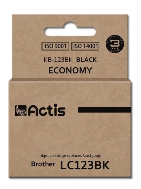 Actis KB-123Bk Tusz (zamiennik Brother LC123BK/LC121BK; Standard; 15 ml; czarny) Actis KB-123Bk Tusz (zamiennik Brother LC123BK/LC121BK; Standard; 15 ml; czarny)