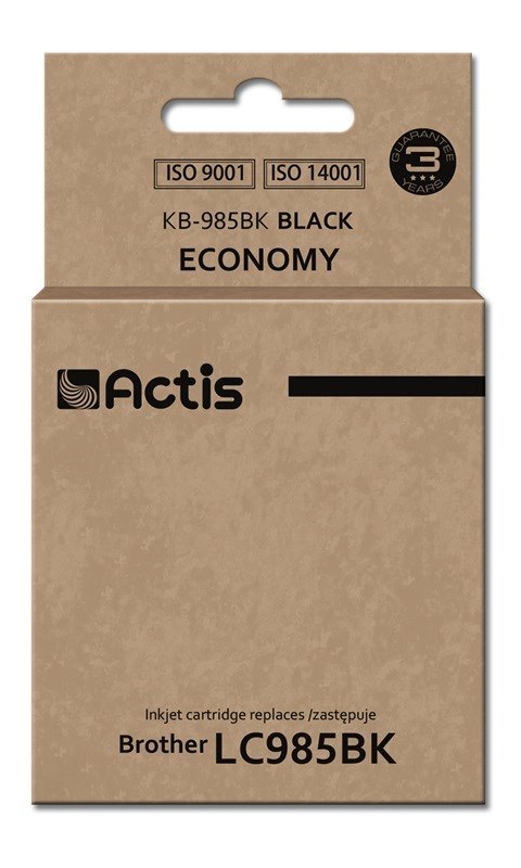 Actis KB-985Bk Tusz (zamiennik Brother LC985BK; Standard; 28,5 ml; czarny) Actis KB-985Bk Tusz (zamiennik Brother LC985BK; Standard; 28,5 ml; czarny)