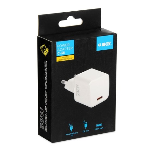 ŁADOWARKA SIECIOWA I-BOX C-38 PD30W USB-C ŁADOWARKA SIECIOWA I-BOX C-38 PD30W USB-C