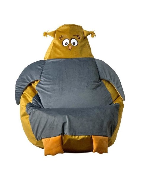 Pufa worek sako SOWA złoty-szary XL 130x90 Pufa worek sako SOWA złoty-szary XL 130x90