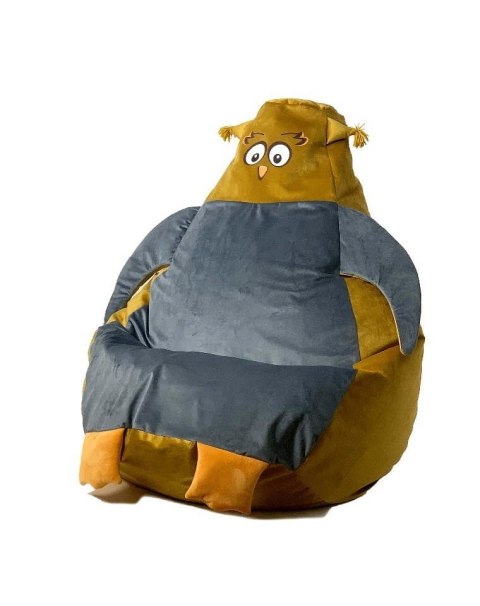 Pufa worek sako SOWA złoty-szary XL 130x90 Pufa worek sako SOWA złoty-szary XL 130x90