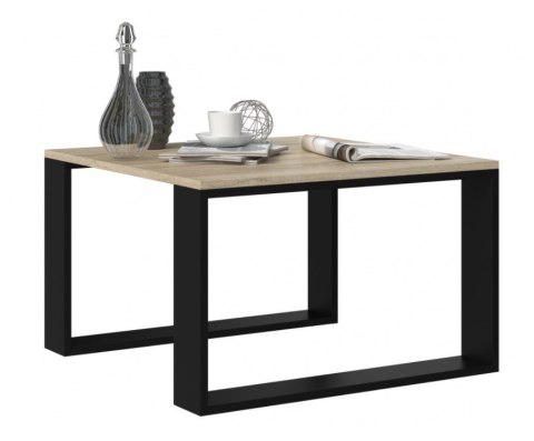 Stolik MODERN MINI 67x67xH40 sonoma/czarny Stolik MODERN MINI 67x67xH40 sonoma/czarny