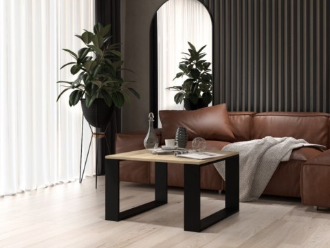 Stolik MODERN MINI 67x67xH40 sonoma/czarny Stolik MODERN MINI 67x67xH40 sonoma/czarny
