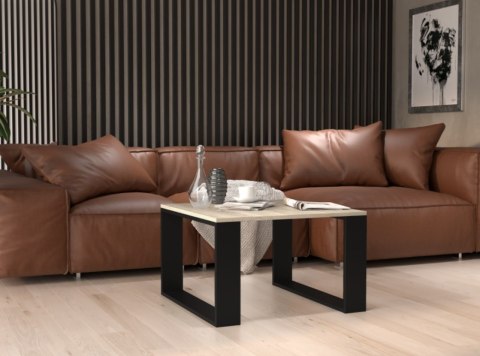 Stolik MODERN MINI 67x67xH40 sonoma/czarny Stolik MODERN MINI 67x67xH40 sonoma/czarny