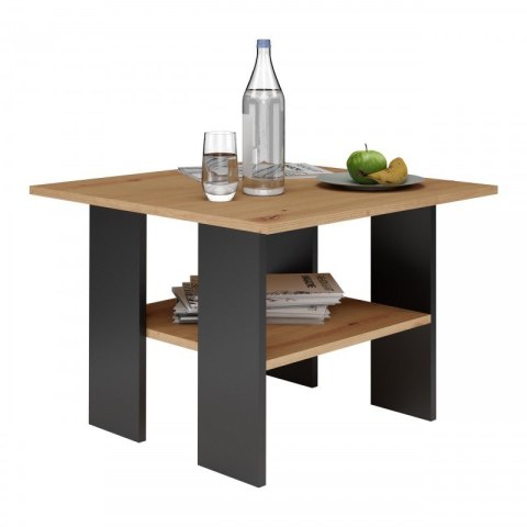 Stolik MODERNA 60x60xH45 dąb artisan/czarny Stolik MODERNA 60x60xH45 dąb artisan/czarny