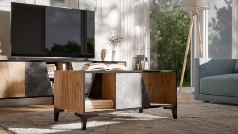 Stolik kawowy/ława OVO 90x50xH39 dąb/beton Stolik kawowy/ława OVO 90x50xH39 dąb/beton