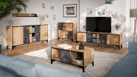 Stolik kawowy/ława OVO 90x50xH39 dąb/beton Stolik kawowy/ława OVO 90x50xH39 dąb/beton