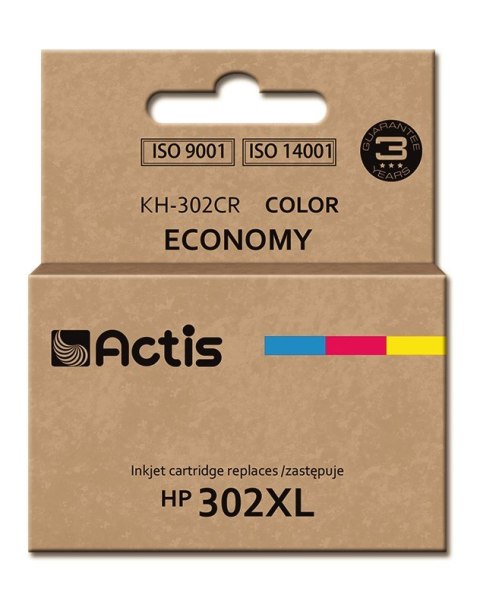 Actis KH-302CR Tusz (zamiennik HP 302XL F6U67AE; Premium; 21 ml; kolor) Actis KH-302CR Tusz (zamiennik HP 302XL F6U67AE; Premium; 21 ml; kolor)