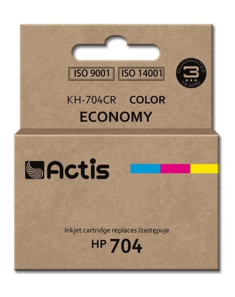 Actis KH-704CR Tusz (zamiennik HP 704 CN693AE; Standard; 9 ml; kolor) Actis KH-704CR Tusz (zamiennik HP 704 CN693AE; Standard; 9 ml; kolor)