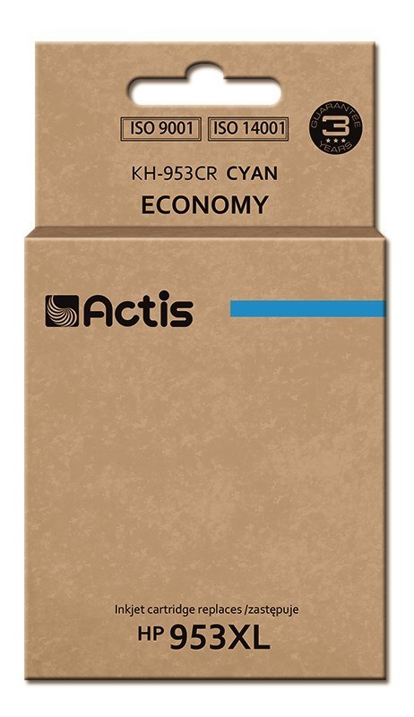 Actis KH-953CR Tusz (zamiennik HP 953XL F6U16AE; Standard; 25ml; niebieski) - Nowy Chip Actis KH-953CR Tusz (zamiennik HP 953XL F6U16AE; Standard; 25ml; niebieski) - Nowy Chip