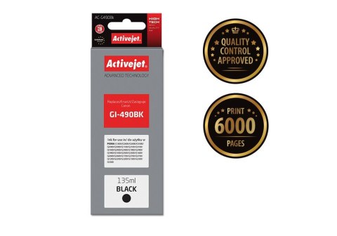 Activejet AC-G490Bk Tusz (zamiennik Canon GI-490BK; Supreme; 135 ml; 6000 stron, czarny) Activejet AC-G490Bk Tusz (zamiennik Canon GI-490BK; Supreme; 135 ml; 6000 stron, czarny)