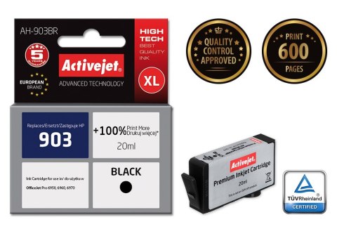 Activejet AH-903BR Tusz (zamiennik HP 903 T6L99AE; Premium; 20 ml; czarny) Activejet AH-903BR Tusz (zamiennik HP 903 T6L99AE; Premium; 20 ml; czarny)