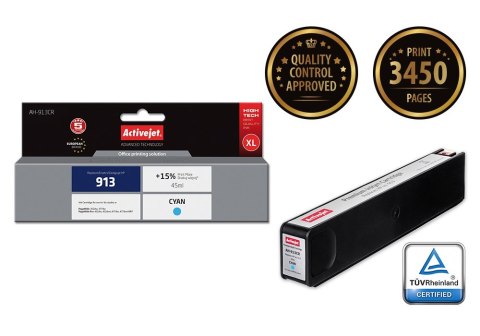 Activejet AH-913CR Tusz (zamiennik HP 913 F6T77AE; Premium; 45 ml; niebieski) Activejet AH-913CR Tusz (zamiennik HP 913 F6T77AE; Premium; 45 ml; niebieski)