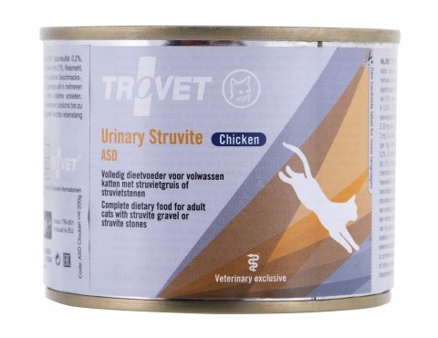TROVET ASD Urinary Struvite z kurczakiem - mokra karma dla kota - 200 g TROVET ASD Urinary Struvite z kurczakiem - mokra karma dla kota - 200 g