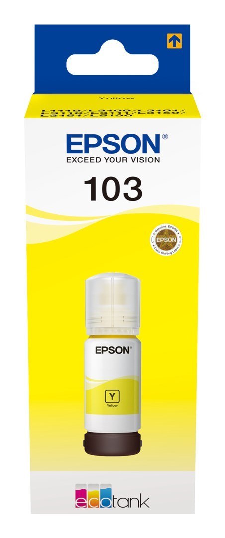 Tusz Epson C13T00S44A (oryginał 103; 65 ml; żółty) Tusz Epson C13T00S44A (oryginał 103; 65 ml; żółty)