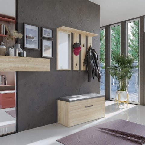 Wieszak + lustro PARMA 100x15xH.81,5 sonoma Wieszak + lustro PARMA 100x15xH.81,5 sonoma