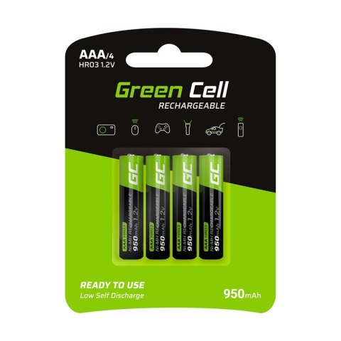Green Cell - 4x Akumulator AAA HR03 950mAh Green Cell - 4x Akumulator AAA HR03 950mAh