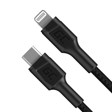 Green Cell Power Stream - Kabel Przewód USB-C - Lightning 100 cm ze wsparciem Power Delivery (Apple certyfikat MFi Certified) Green Cell Power Stream - Kabel Przewód USB-C - Lightning 100 cm ze wsparciem Power Delivery (Apple certyfikat MFi Certified)