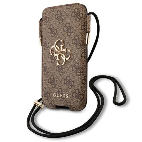 Guess 4G Big Metal Logo Pouch - Torebka na telefon L max 6.7" (brązowy) Guess 4G Big Metal Logo Pouch - Torebka na telefon L max 6.7" (brązowy)