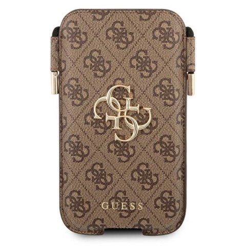 Guess 4G Big Metal Logo Pouch - Torebka na telefon L max 6.7" (brązowy) Guess 4G Big Metal Logo Pouch - Torebka na telefon L max 6.7" (brązowy)