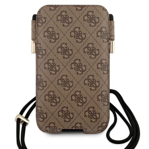 Guess 4G Big Metal Logo Pouch - Torebka na telefon L max 6.7" (brązowy) Guess 4G Big Metal Logo Pouch - Torebka na telefon L max 6.7" (brązowy)