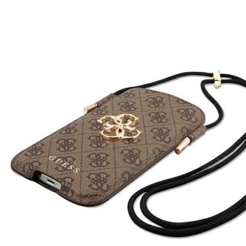 Guess 4G Big Metal Logo Pouch - Torebka na telefon L max 6.7" (brązowy) Guess 4G Big Metal Logo Pouch - Torebka na telefon L max 6.7" (brązowy)